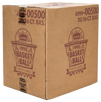 1990/91 Fleer Basketball Unopened Wax Case (20 Boxes)